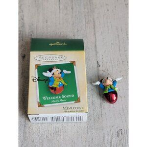 Hallmark welcome sound Mickey Mouse miniature Bell ornament Xmas